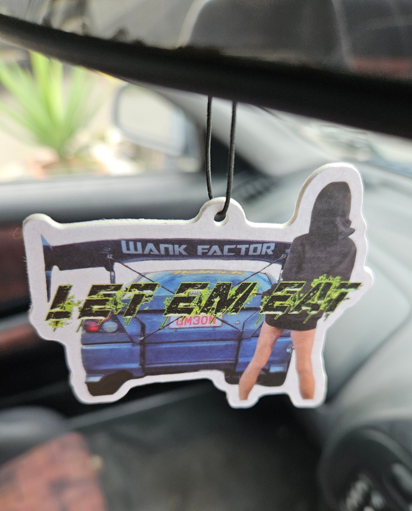 "LET EM EAT" Air Freshner (peach)
